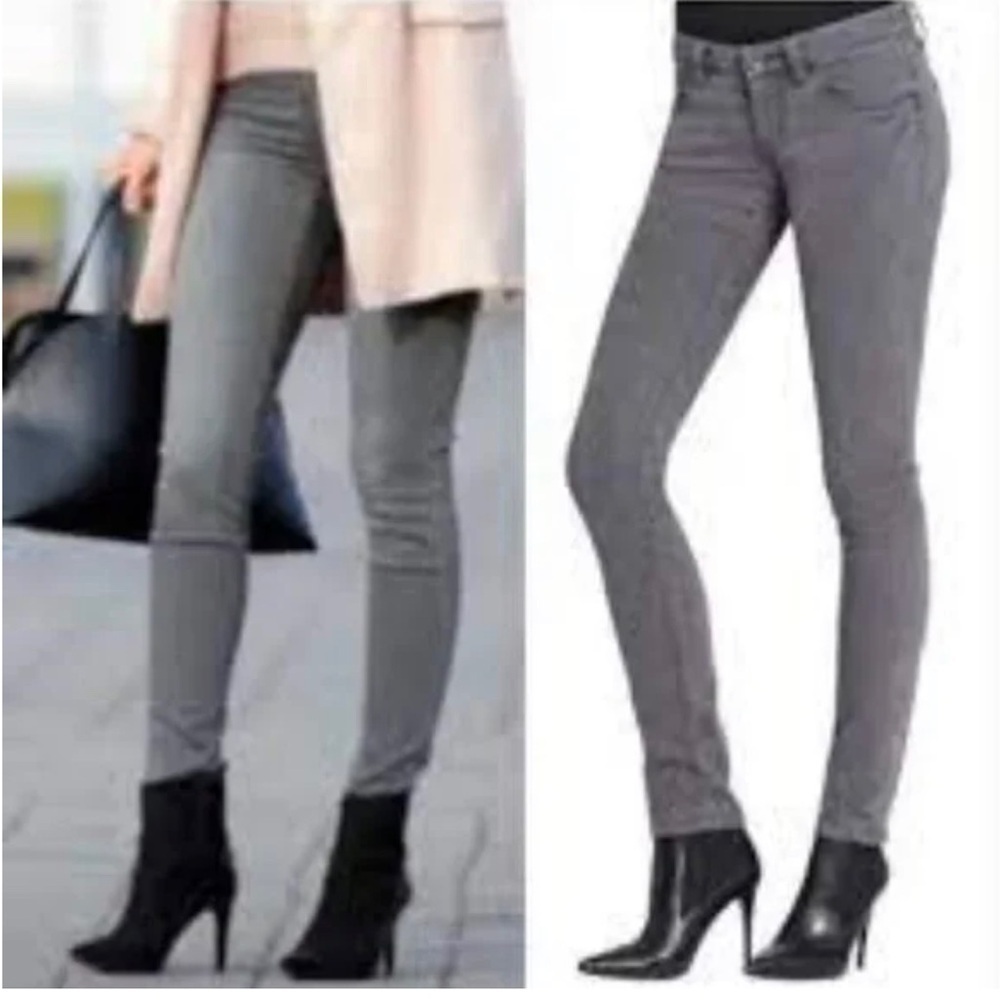 CAbi Gray Stormy Wash Skinny Jeans Size 2